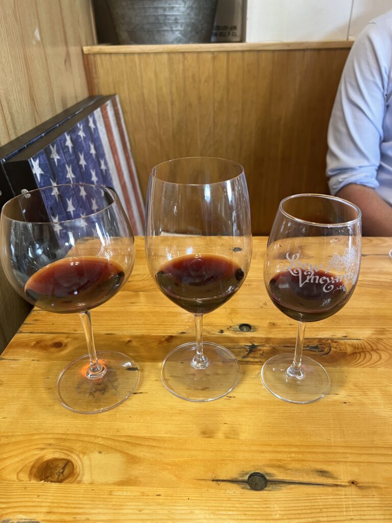 wine tasting at Loew Vineyard