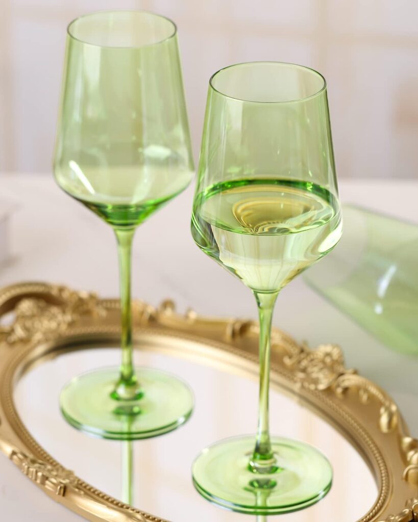 amazon mint green wine glasses
