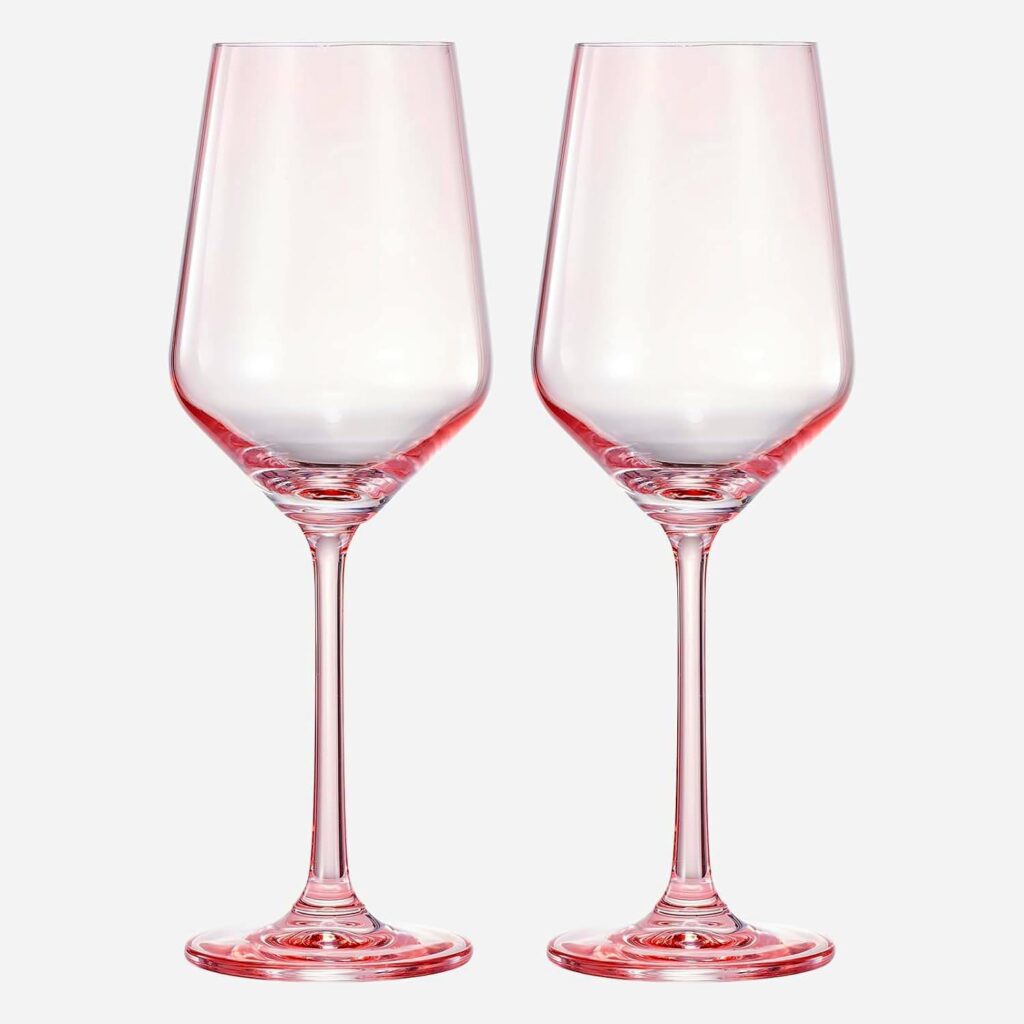 pink wine glasses from amazon
