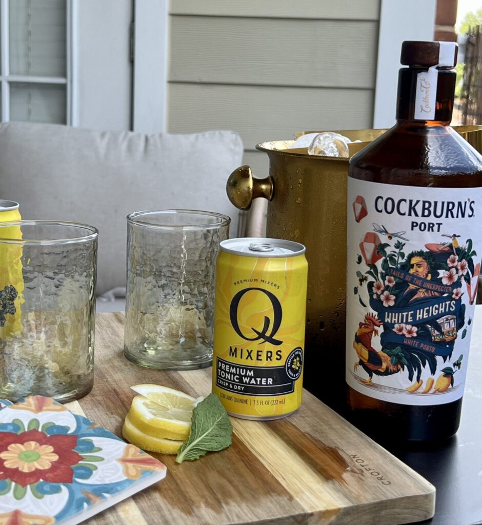 White port and tonic with Cockburn's White Heights and Q Mixers Tonic Water